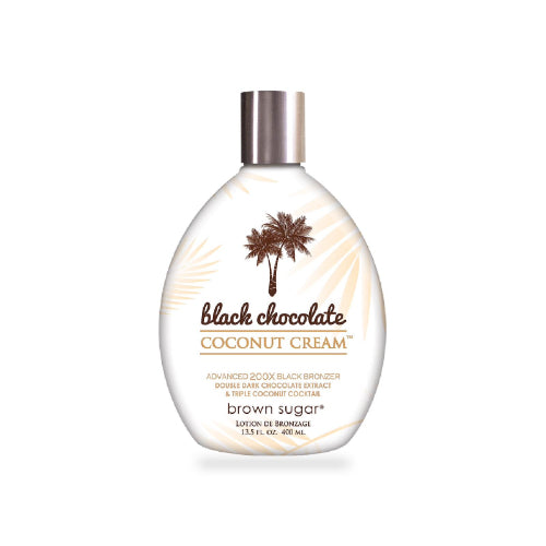 Black Chocolate Coconut Cream Tanning Lotion with Bronzers, 13.5 oz